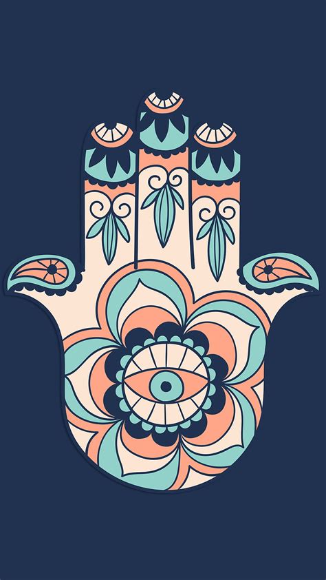 Hamsa Hand U Pink U Peach Palette Hamsa Hand Hd Wallpaper