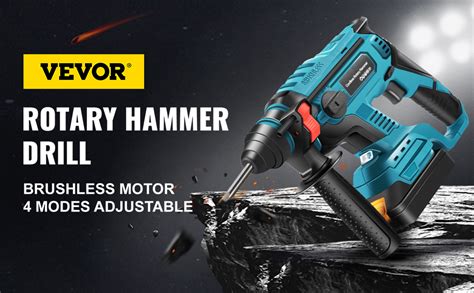 Vevor Sds Plus Rotary Hammer Drill 900 Rpm And 450 Bpm Variable Speed Electric Hammer 4