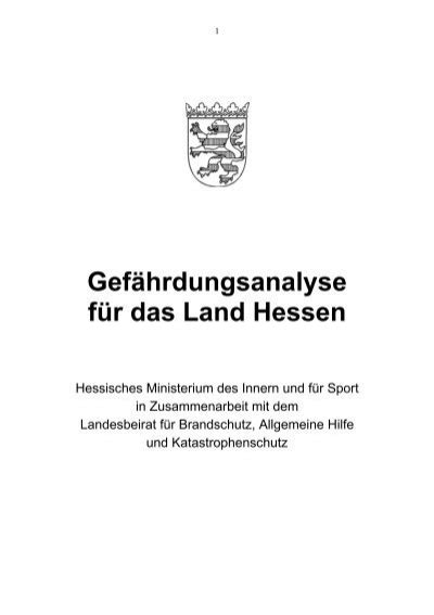 Gefährdungsanalyse für das Land Hessen Rheingau Taunus Kreis