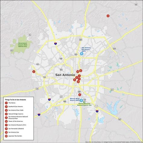 Map of San Antonio, Texas - GIS Geography