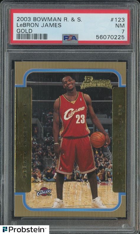 Bowman R S Gold Lebron James Cavaliers Rc Rookie Psa