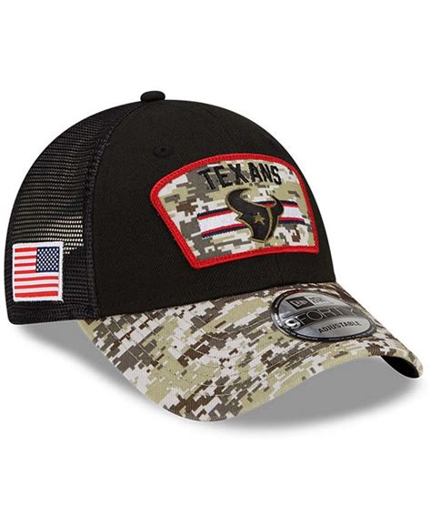 New Era Mens Black Camouflage Houston Texans 2021 Salute To Service