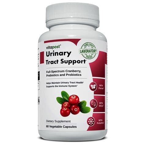 VitaPost Urinary Tract Support Supplement With Cranberry 60 Capsules