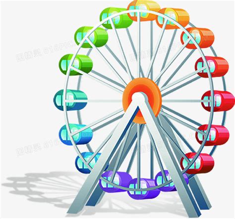 彩色卡通摩天轮图片免费下载 PNG素材 编号14ni8g879 图精灵