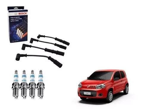 Kit Cabos E Velas Bosch Fiat Uno 1 4 Evo Fire Vivace Parcelamento Sem