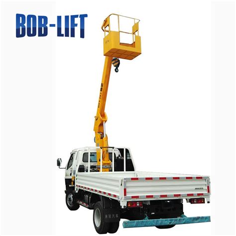 3 Ton Hydraulic Arm Telescopic Truck Mounted Crane With Basket