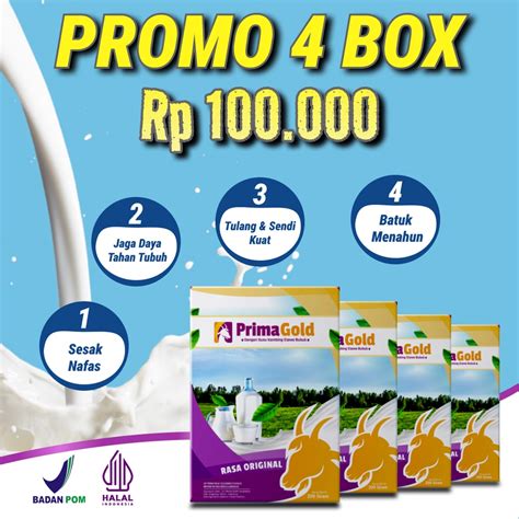 Jual Prima Gold Susu Kambing Etawa Box Lebih Hemat Bantu Atasi