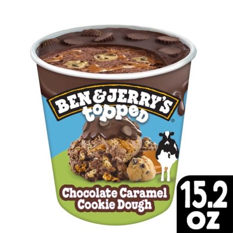 Ben And Jerrys Ice Cream Pint Chocolate Caramel Cookie Dough Topped Chocolate Pint 152 Oz Kroger