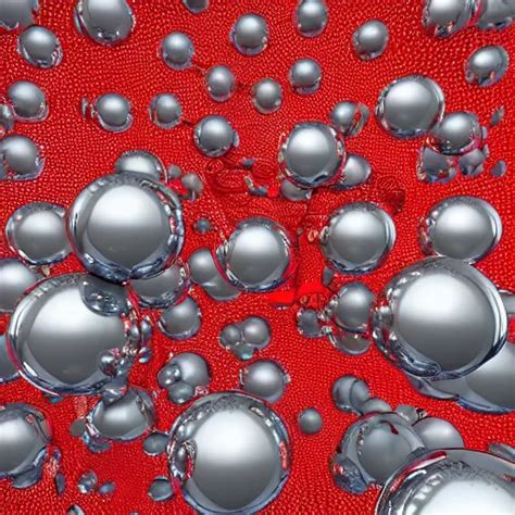 Chrome Spheres On A Red Cube By Benjamin Chee Chee Stable Diffusion