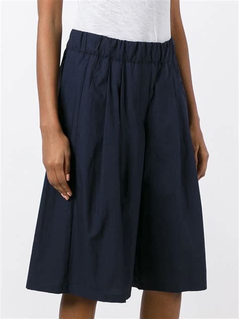 Lyst Odeeh Wide Leg Bermuda Shorts In Blue