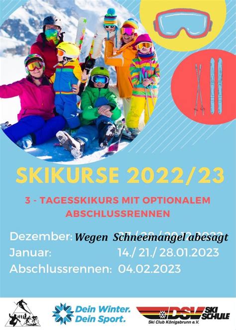 Skikursangebot 2022 2023 Anmeldung Ski Club Königsbrunn