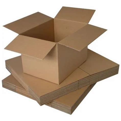 Plain Double Wall 5 Ply Industrial Corrugated Boxes Rectangle At Rs 17