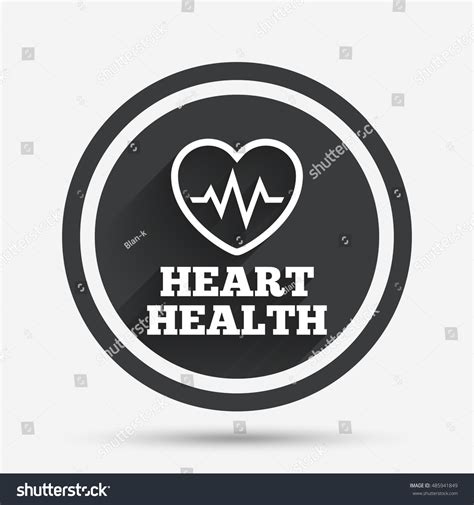 Heartbeat Sign Icon Heart Health Cardiogram Stock Vector Royalty Free