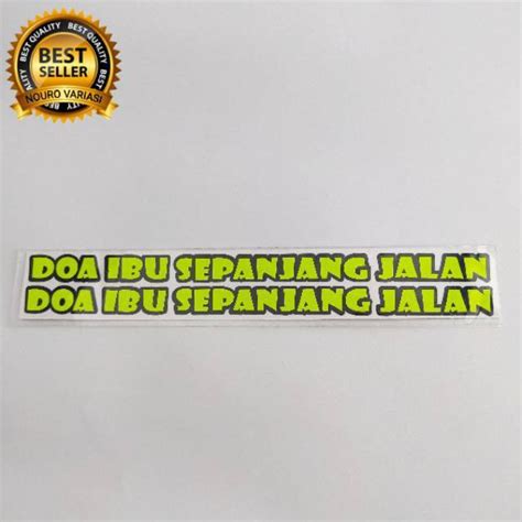 Jual Stiker Cutting Doa Ibu Sepanjang Jalan Kata Kata Buat Visor Kaca