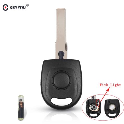 KEYYOU 10x Transponder Car Key Shell With ID48 Chip For VW Polo Golf