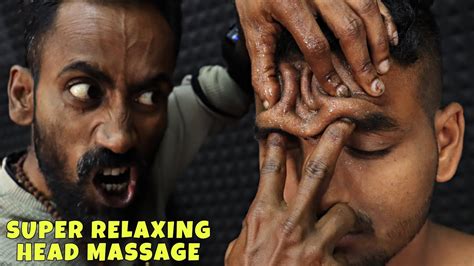 Super Relaxing Head Massage And Forehead Tapping Neck Cracking Body