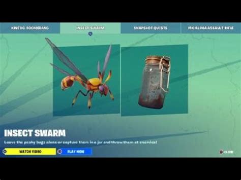 Fortnite WILDS KINETIC BOOMERANG INSECT SWARM RAPTOR RIDING YouTube