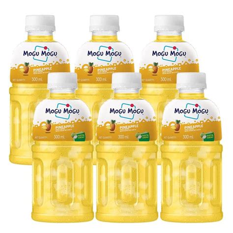 Mogu Mogu Pineapple Juice With Nata De Coco Energy Booster Drink