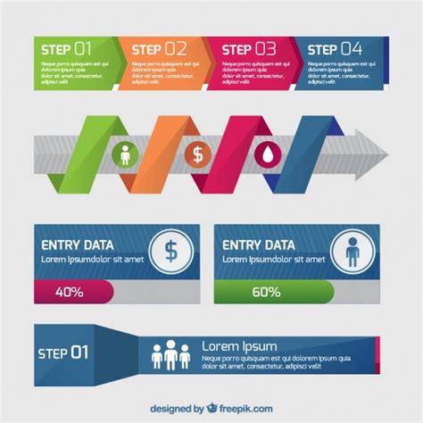 Free Vector Useful Infographic Banners In Flat Design