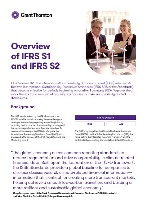 Overview Of Ifrs S And Ifrs S On June The International