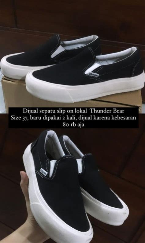 Sepatu Slip On Thunder Bear On Carousell