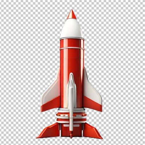 Premium PSD | 3d rocket icon for social media