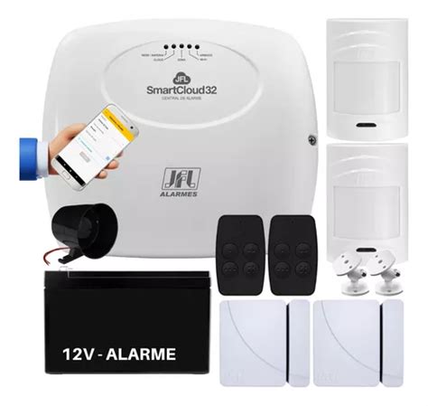 Kit Alarme Sensores Sem Fio Smart Cloud Wifi App Jfl