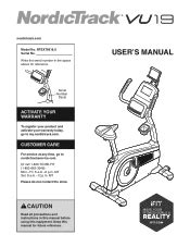 NordicTrack Vu 19 Bike Manual