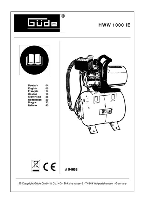 Güde Hww 1000 Ie Handleiding Nederlands 44 Paginas