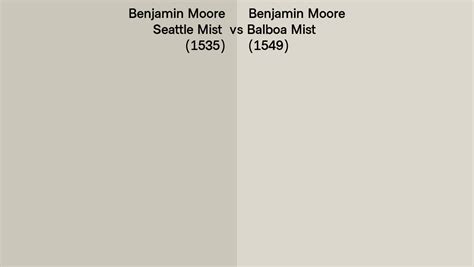 Benjamin Moore Seattle Mist Vs Balboa Mist Side By Side Comparison