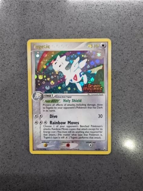 CARTA POKEMON TOGETIC 14 109 HOLO STAMPED EX TEAM Rocket Returns EUR 17