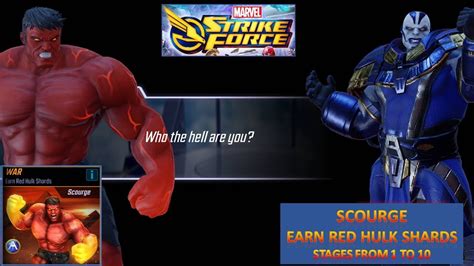 Marvel Strike Force Scourge Earn Red Hulk Shards Missions From