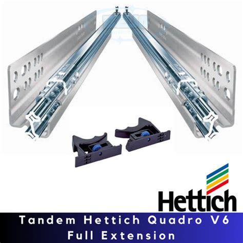 Jual Rel Laci Tandem Hettich Quadro V6 Full Extension Slowmotion Soft