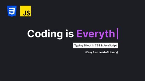 Create Text Typing Effect In Html Css Vanilla Javascript Multiple