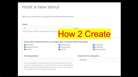 How To Create A Simul On Lichess Youtube