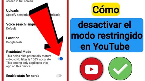 Cómo desactivar el modo restringido en YouTube 2024 Deshabilitar el