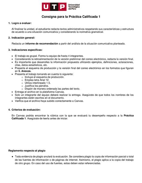 GC N04I Consigna PC 1 22C2A 1 Consigna para la Práctica Calificada