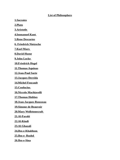 List Of Philosophers Pdf Social Science History