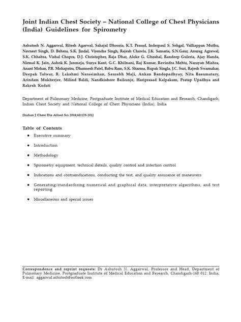 Spirometry Guidelines | PDF | Chronic Obstructive Pulmonary Disease ...