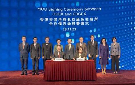 Hkex Signs Agreement With China Beijing Green Exchange To Promote Green