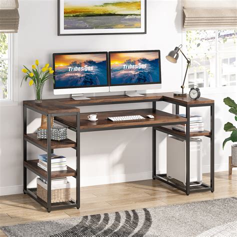 17 Stories Computer Desk with Storage Shelves & Reviews | Wayfair