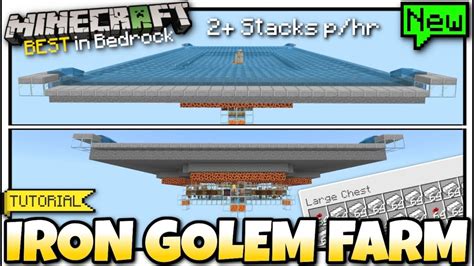 Minecraft Bedrock - IRON GOLEM FARM - AUTOMATIC [ Tutorial ] PS4 / MCPE / Xbox / Windows ...