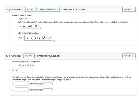 Solved 4 [0 5 1 Points] Details Previous Answers Sprecalc7