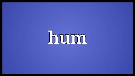 Hum Meaning - YouTube