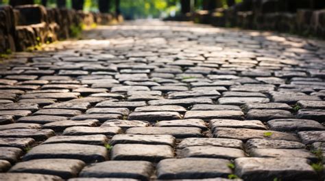 Texture Of A Cobblestone Path From Ancient Times Background Paving