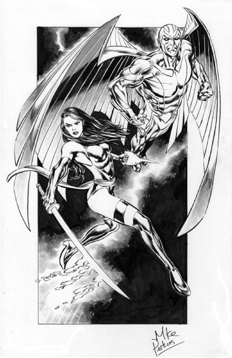 Psylocke And Archangel By Mike Perkins Comic Art In 2024 Comic Art