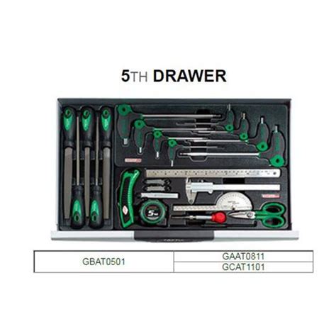 Toptul W Drawer Tool Trolley Pcs Mechanical Tool Set Gcaj