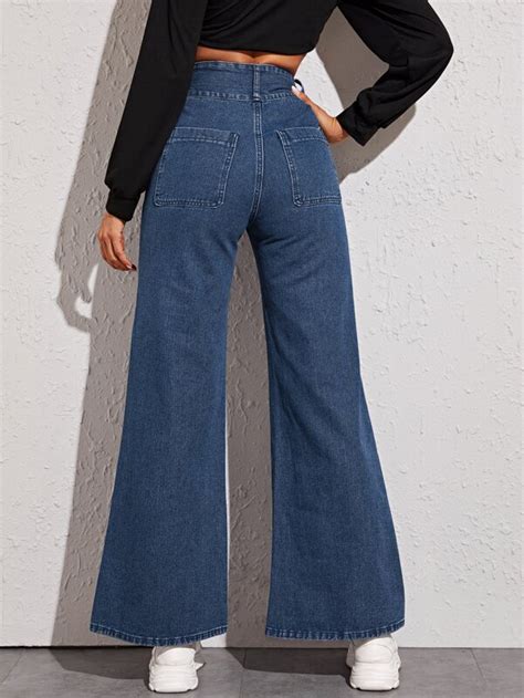 Shein Essnce High Rise Baggy Jeans Shein Usa