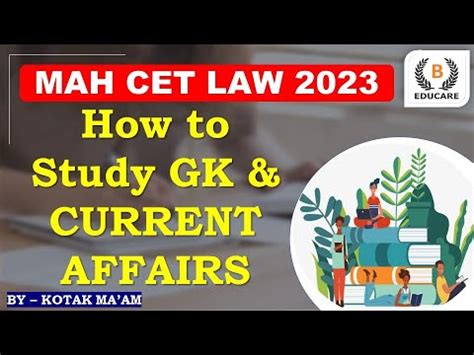 How To Study Gk Current Affairs For Mh Cet Law Tips Tricks