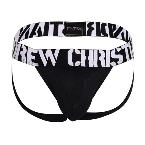 Andrew Christian Almost Naked Power Rib Jock Black Inderwear